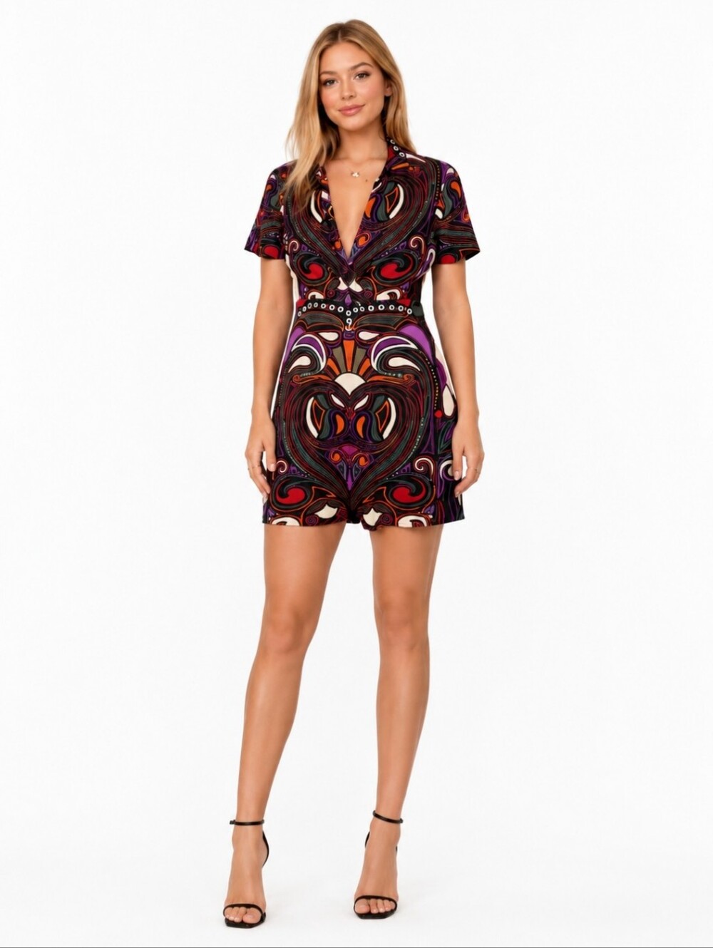 Desigual | Psychedelic Heart Print Mini Dress